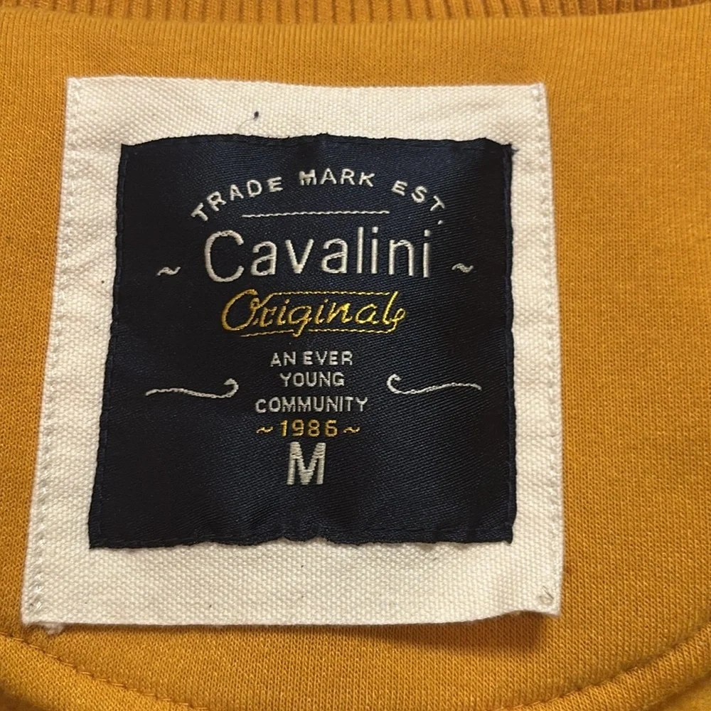 Cavalini Mustard Colored Pea Coat with Belt - Picture 5 of 10